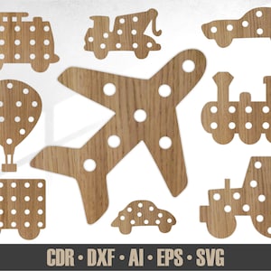 Lacing Toys SVG. Montessori Toys SVG. Baby Education Laser Cut Toys. Vector Montessori. Wooden Toys file. Baby developing toys ai dxf svg