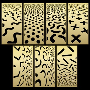 Several Distorted Patterns SVG #51. Panel Templates. 7 Vector Files ...