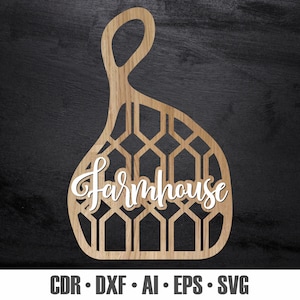 Farmhouse Kitchen Cutting Board Decoration Set SVG #4. Laser Cutting Modern Design DXF AI. Glowforge files. Vector Cutting Boards.