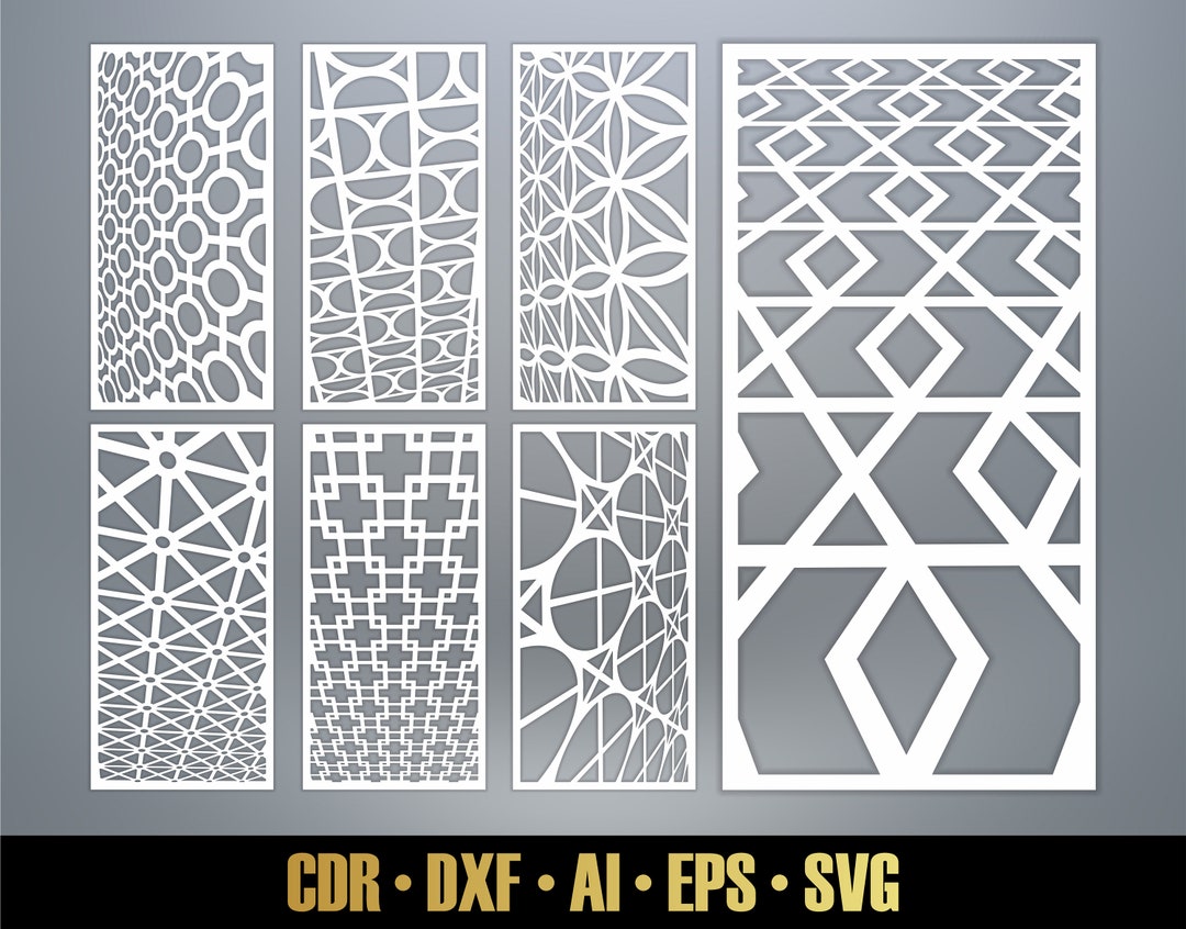 Several Distorted Patterns SVG #58. Panel Templates. 7 Vector Files ...