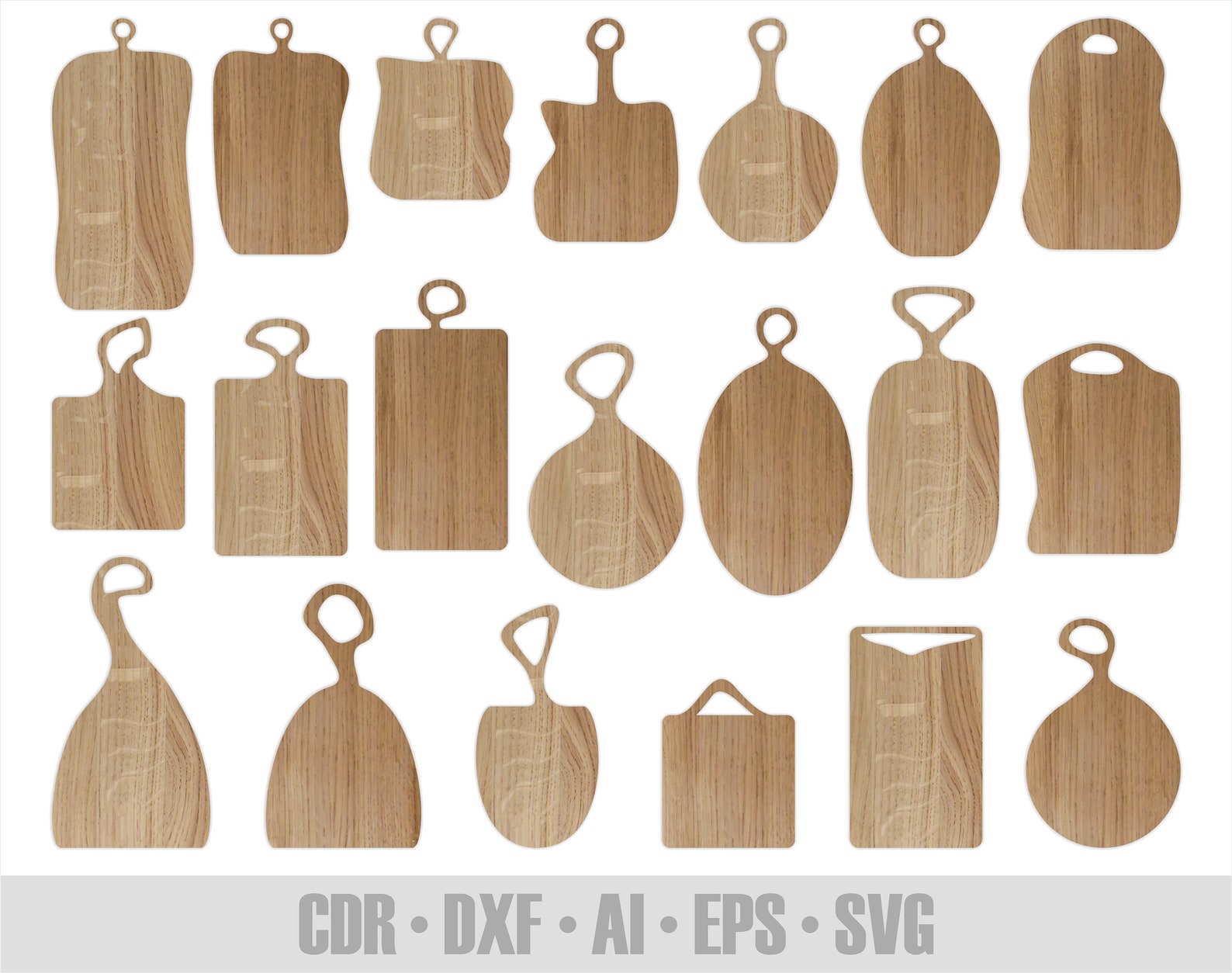 Kitchen Cutting Board Set SVG 12. 20 Hand Drawn Laser Cutting Etsy