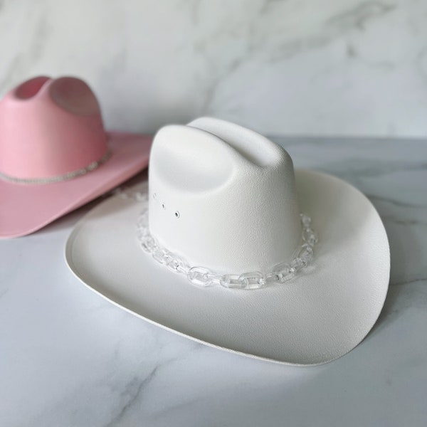 Painted White Cowboy Hat Etsy