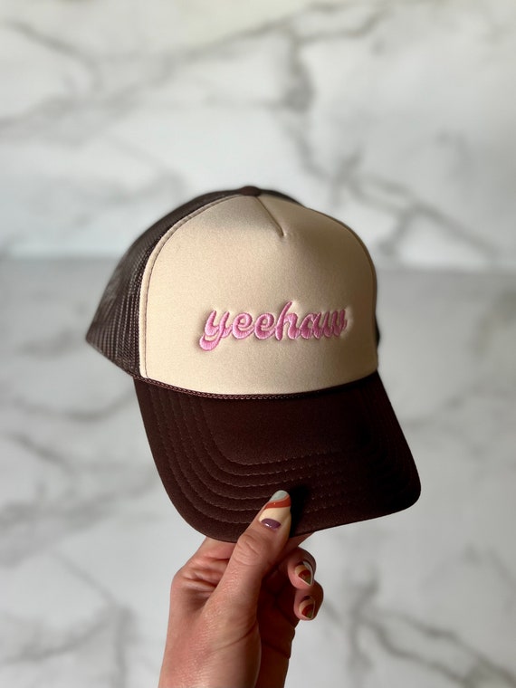 Brown Yeehaw Trucker Hat Khaki/brown 