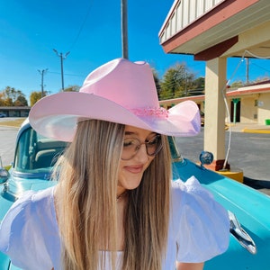 Pink Friday Pink Cowboy Hat Bachelorette Cowgirl Hat Painted Cowboy Hat ...