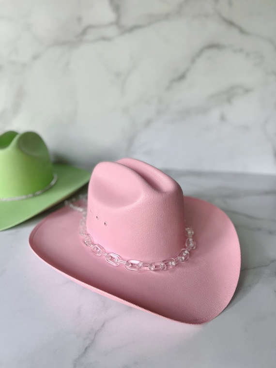 pink cowgirl hat etsy