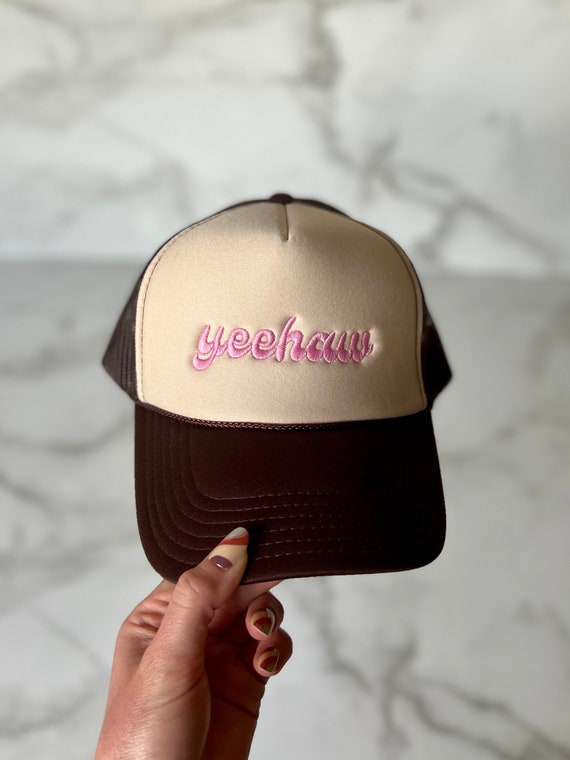 Brown Yeehaw Trucker Hat Khaki/brown 