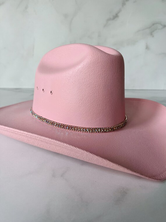 Rose Gold Bling Cowboy Hat Rhinestone 