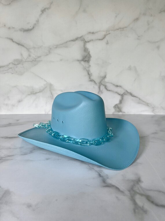 Baby blue cowboy hat hotsell