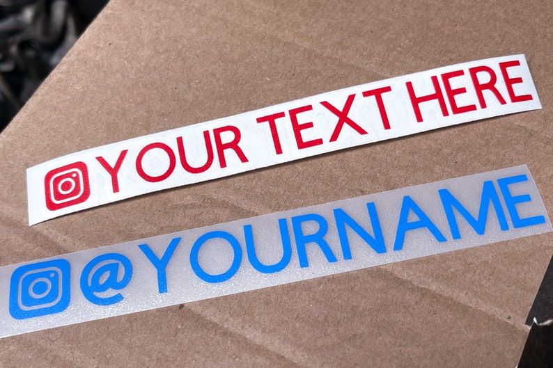 Custom Instagram Name Decal Vinyl Decal Car Sticker Laptop Etsy