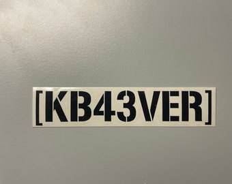 KB43VER Vinyl Decal, Ken Block | Car Sticker Laptop Cup Tumbler Decal Window Cars USA Domestic Car Sticker Funny Car