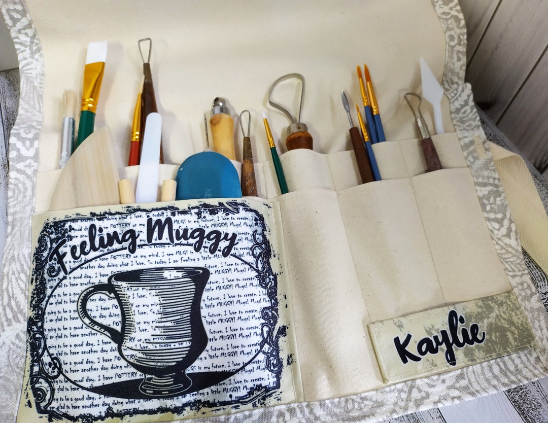 Premium Pottery Tool Bag Roll up Artist Case Pottery Tool Etsy