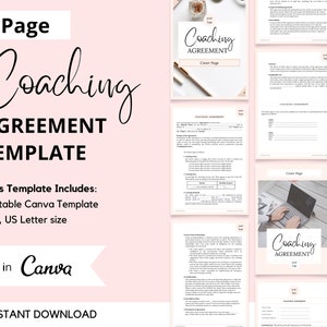 Client Agreement Coaching Template for Coaches | Client Agreement | Easy Edit Contract Template | Coaching Contract Template | Life Coach