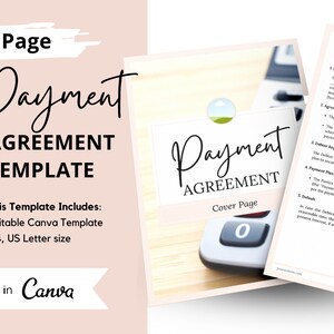 Client Payment Agreement | Payment Agreement Template | Contract | Pink Agreement Template | Client Contract Templates | for Coaches