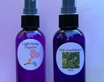 Aromatherapy Self Confidence Mist, Gentle Ylang Ylang Essential Oil with Larch Flower Essence, Flower Essence Spray