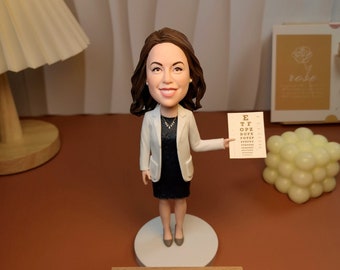 Custom Eye Doctor Bobblehead: Personalized Optometrist Gift