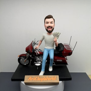 Custom Motocycle Bobblehead, Gift For Motorcycle Riders, Biker Gift For Him, Bike Gift For Boyfriend, Personalized racing Motorcycle-A0030