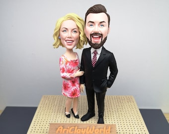 Custom Couple Gifts For Unniversary, Cake Toppers,Gift For Couple Who Have Everything, Couples Bobble Head, Couple Gifts ideas-A0066