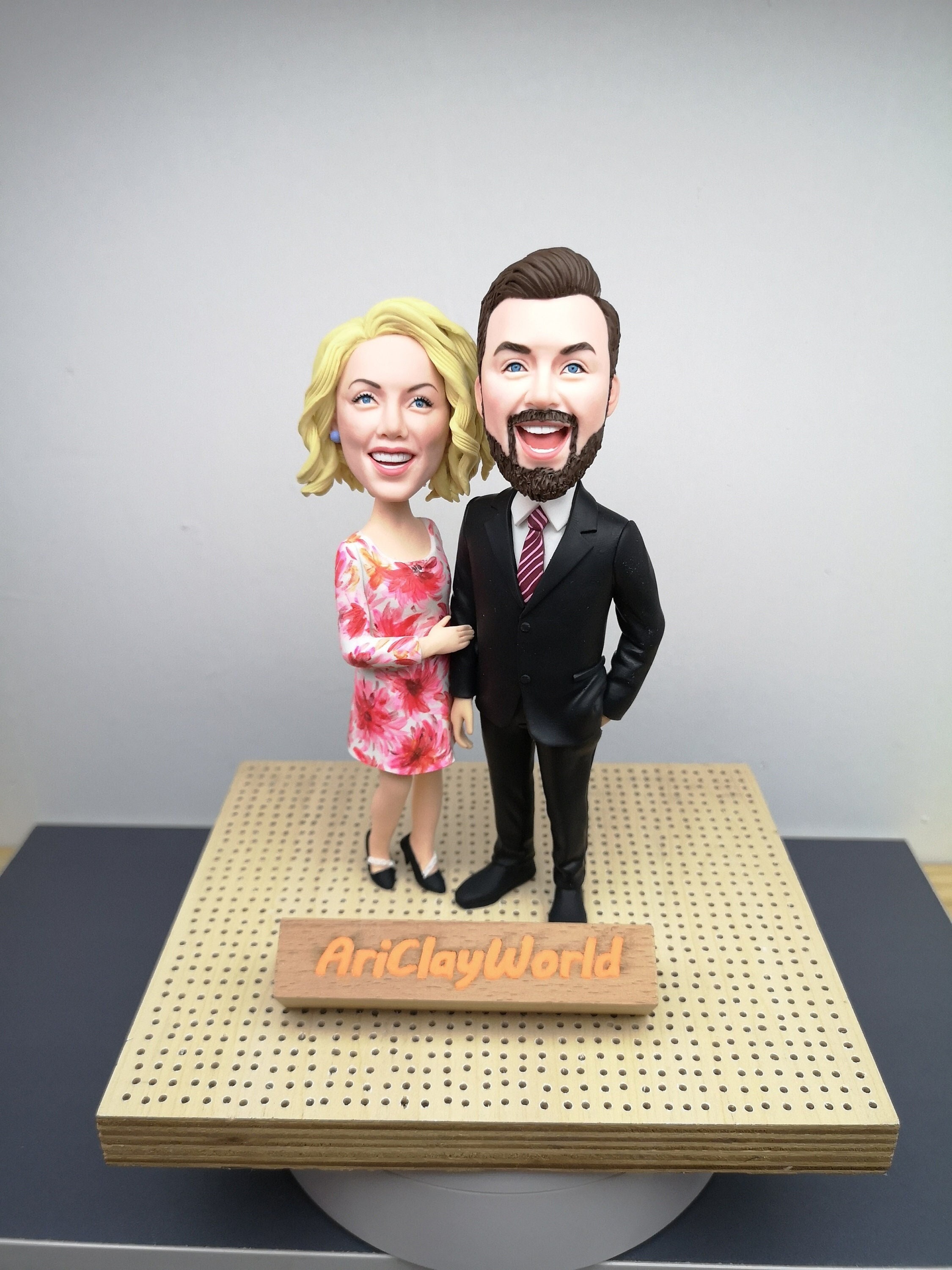 Regalos personalizados para parejas de aniversario, adornos para tartas, regalos para parejas que lo tienen todo, cabezones para parejas, ideas de regalos para parejas - A0066