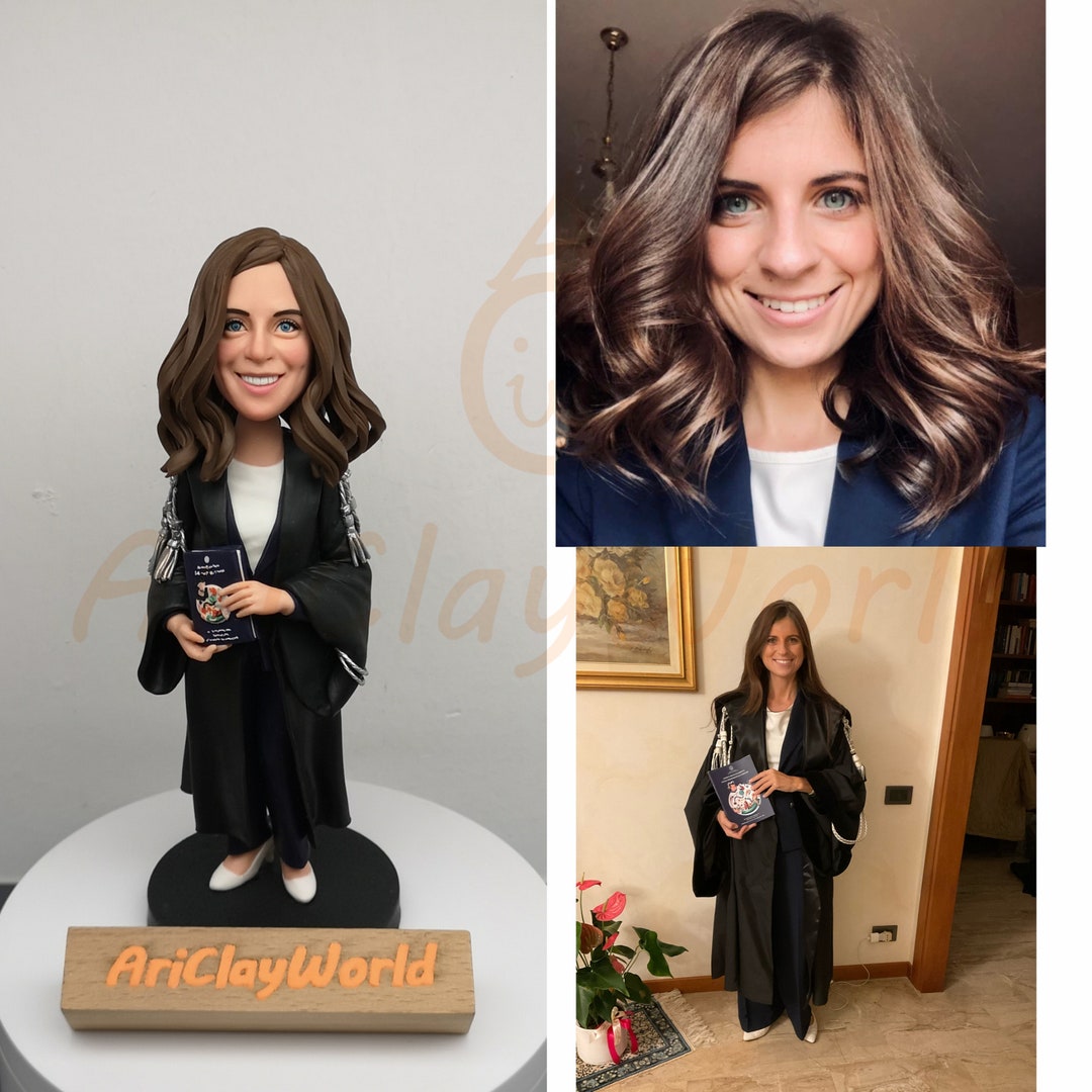 Female Lawyer Bobblehead - Custom Attorney Gift Figurine Doll