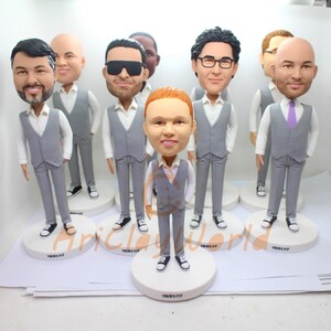 Bonecos de bonecos personalizados para padrinhos, presente exclusivo para despedida de solteiro, conjunto de noivo e padrinhos, ideia de presente para padrinho, bonecos de bonecos feitos à mão para padrinho