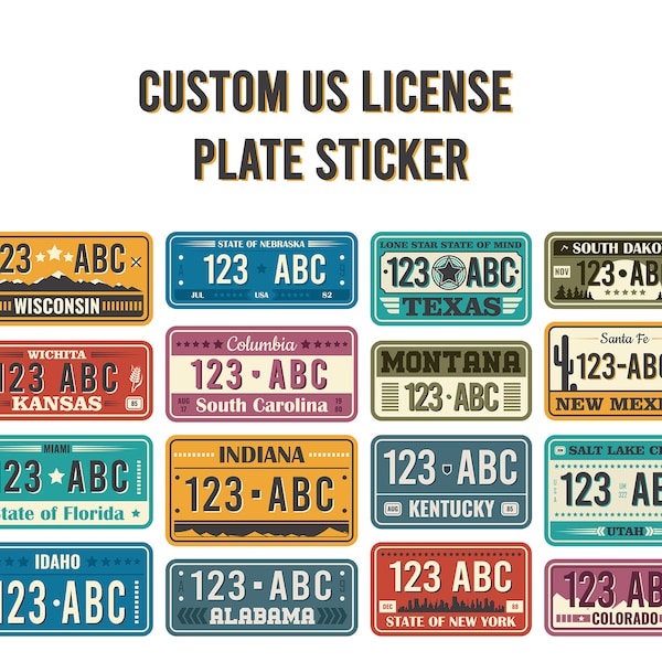 Us License Plates Etsy