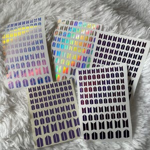 Lámina de calcomanías con el logotipo de BTS - Calcomanías de estrellas - Pegatinas de estrellas - Calcomanías de estrellas - Ideas para regalos