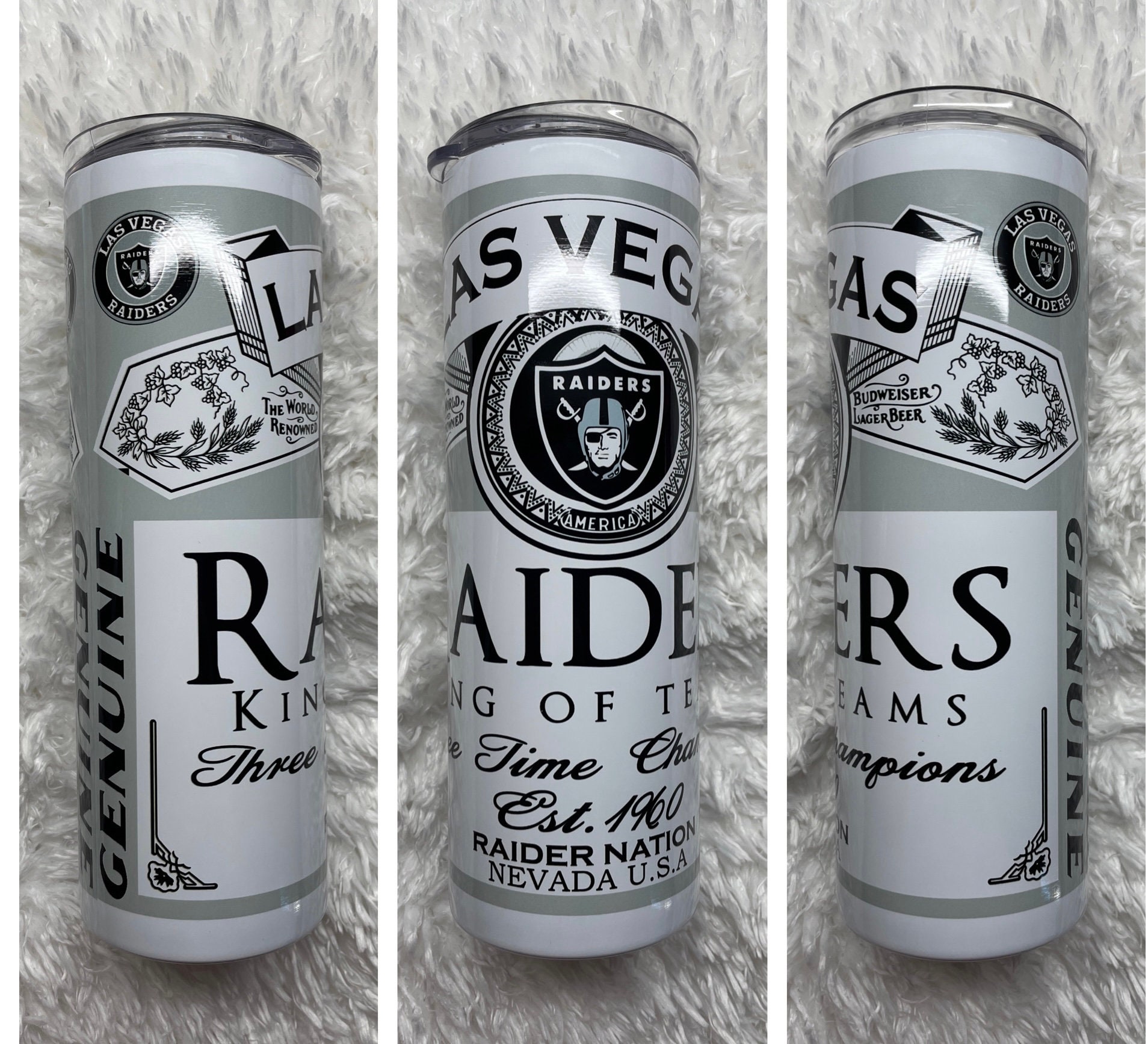 Las Vegas Raiders Insulated Sublimation Tumbler/ Gifts/ 