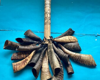 Filipino  goat horns devil's wind chime Sayukusok Philippine ethnic music instrument of Bukidnon