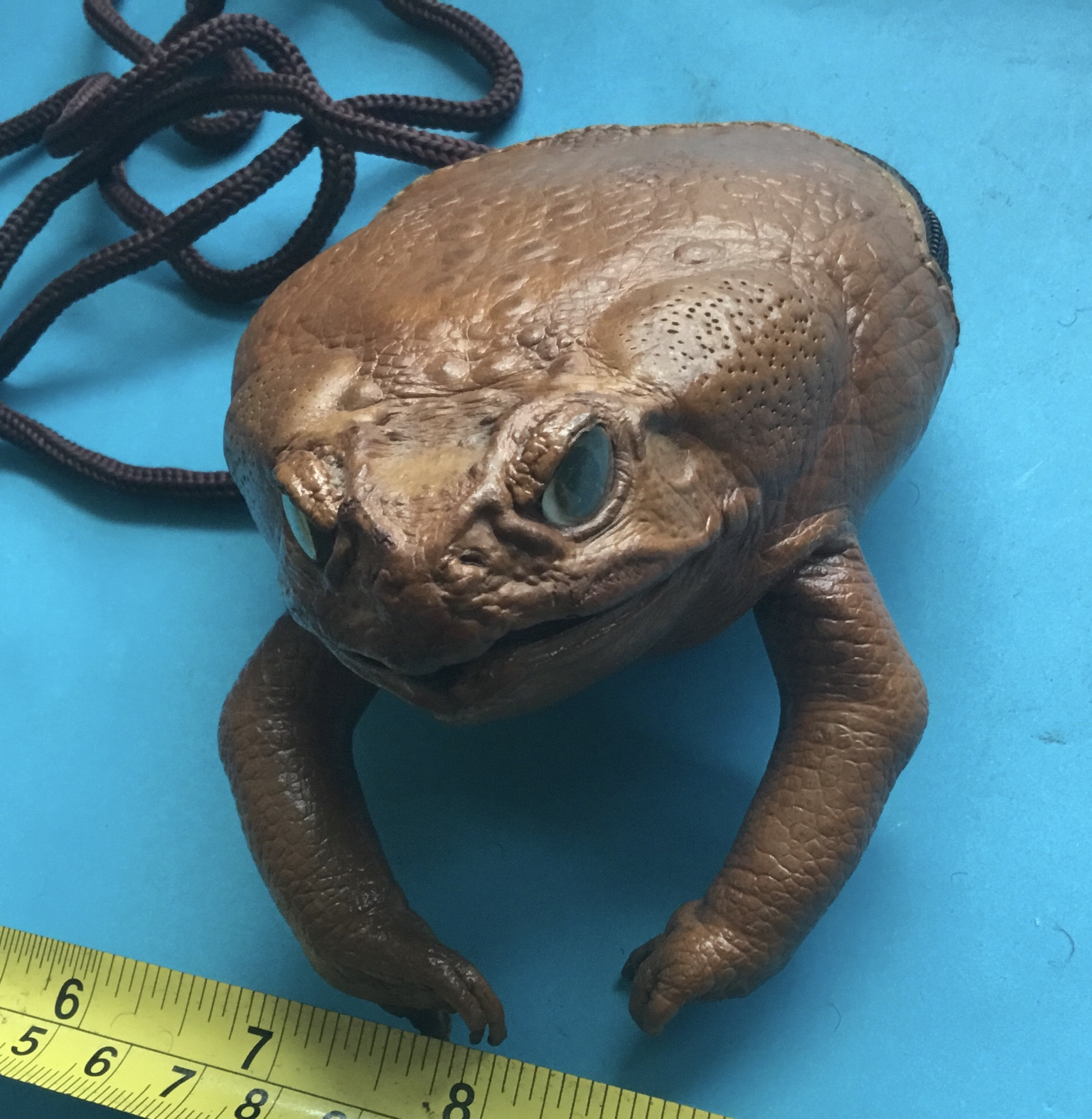 Leathercrafts Crafts 1 Philippine frog cane toad tanned coin wallet