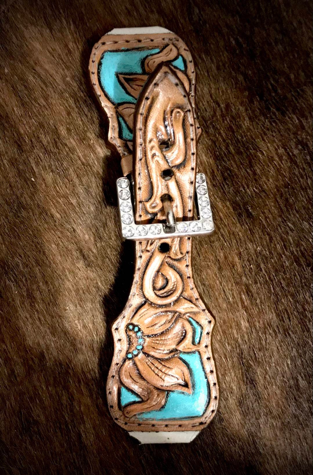 Hand Tooled Leather Watch Band - Etsy