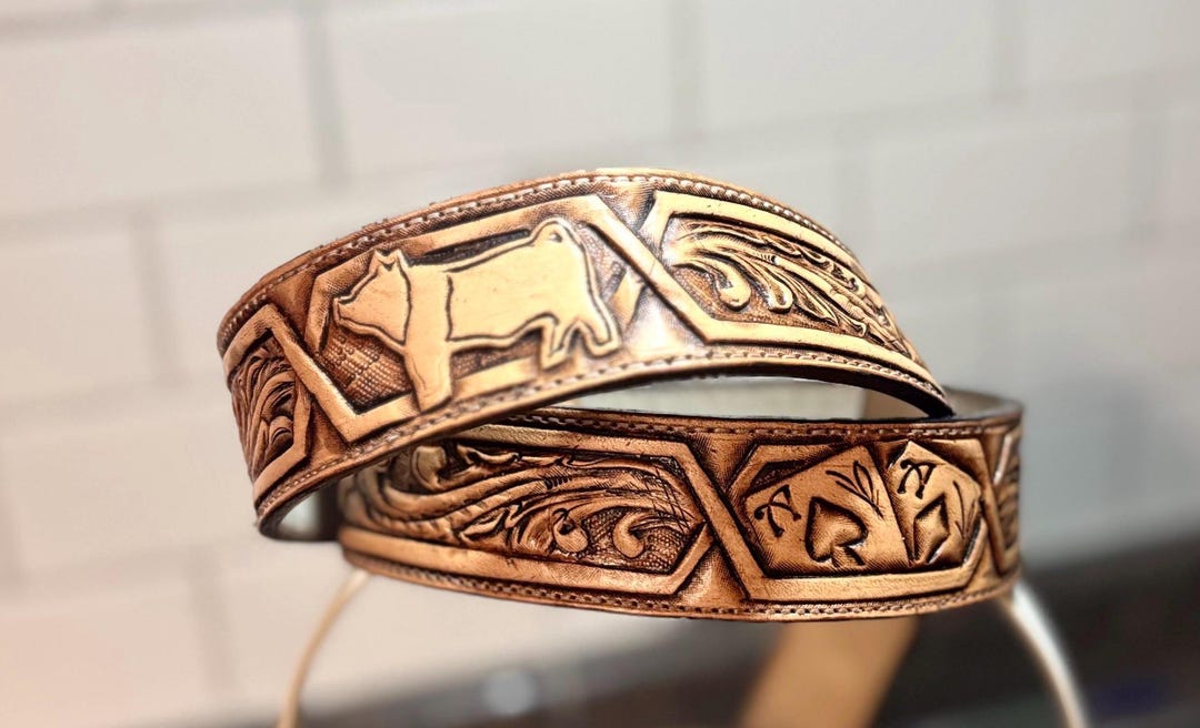 Name Belt. Western Hand-tooled Custom Leather Belt - Etsy