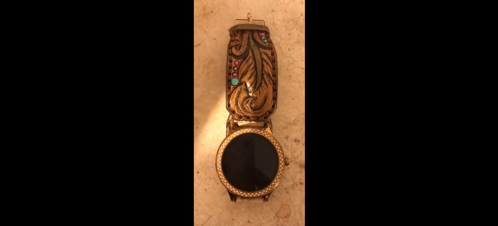 Hand Tooled Leather Watch Band - Etsy