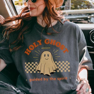 Holy Ghost Shirt Holy Spirit Christian Halloween funny Halloween Graphic T Shirt Retro Halloween Shirt Christian Clothes