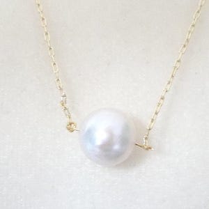 White 13mm Akoya Pearl Pendant, Keepsake Gift, Gift For Mom, Cocktail Evening Wear, Minimalist,Gift For Her,Birthday Gift,Photo Shoot Pearls