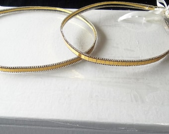 Stefana de diamantes de imitación de cristal dorado, coronas de boda ortodoxas, dos Lambathes de marfil de 20", velas de altar, regalo de recuerdo de compromiso para la pareja,