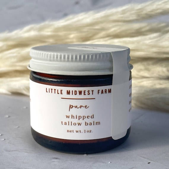 Pure 100% Grass-fed Tallow Balm | No Extra oils | Triple Purified and Whipped Tallow cream | Face Moisturizer | Tallow Skin Care Lotion