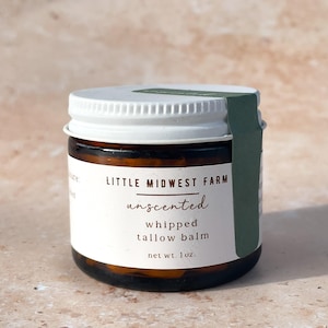 Grass-fed Whipped Beef Tallow Balm | Grass-Finished Tallow Skincare | Tallow Face Cream | Face, Body Lotion | Pure Essential Oils | Natural