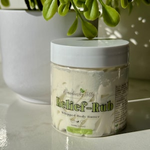 Relief Rub Body Butter/ Organic Magnesium Lotion / Magnesium / Magnesium Cream / Magnesium Butter/ Muscle Cramp Relief