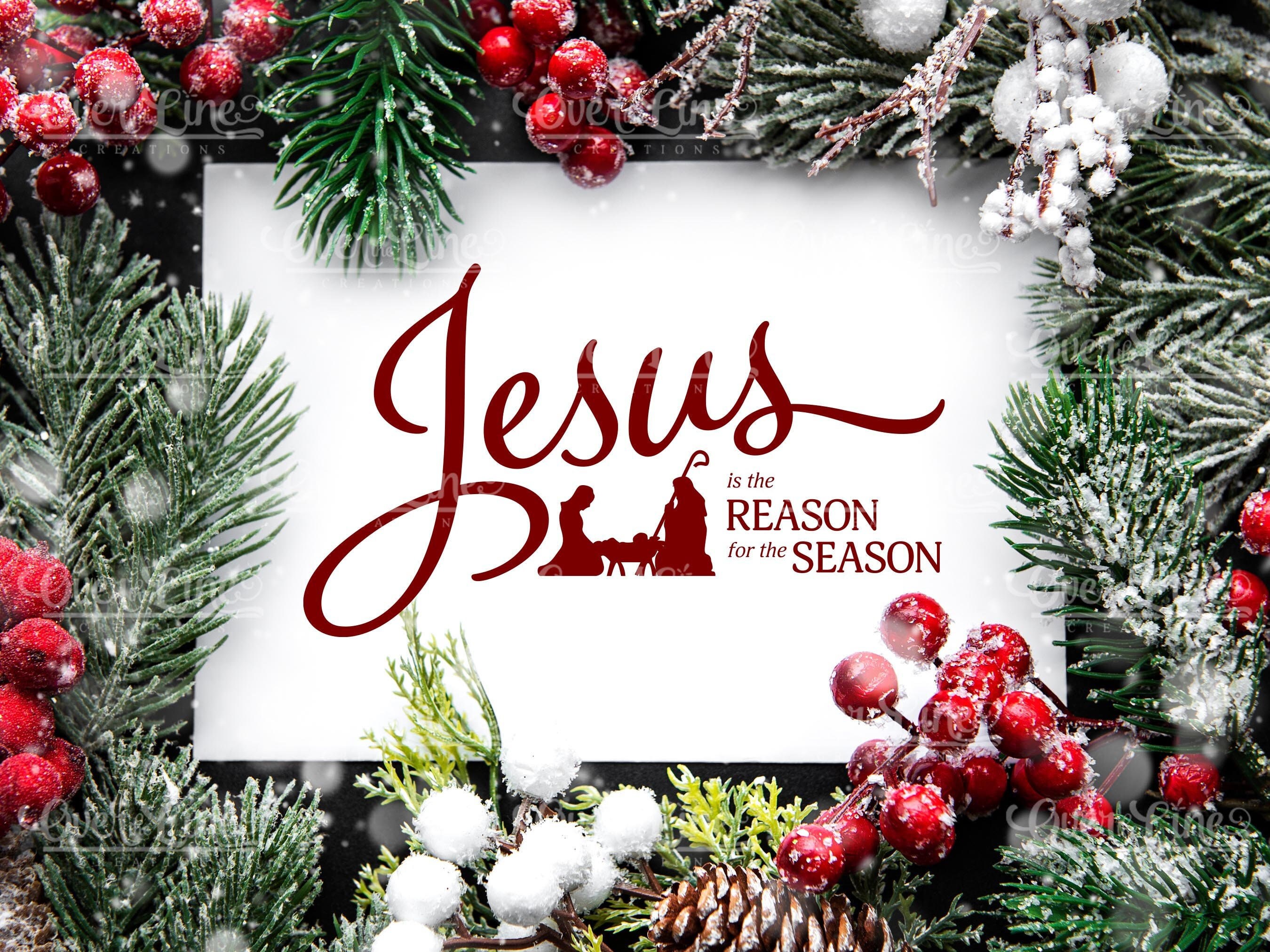 Jesus is the Reason for the Season SVG (Instant Download) Etsy