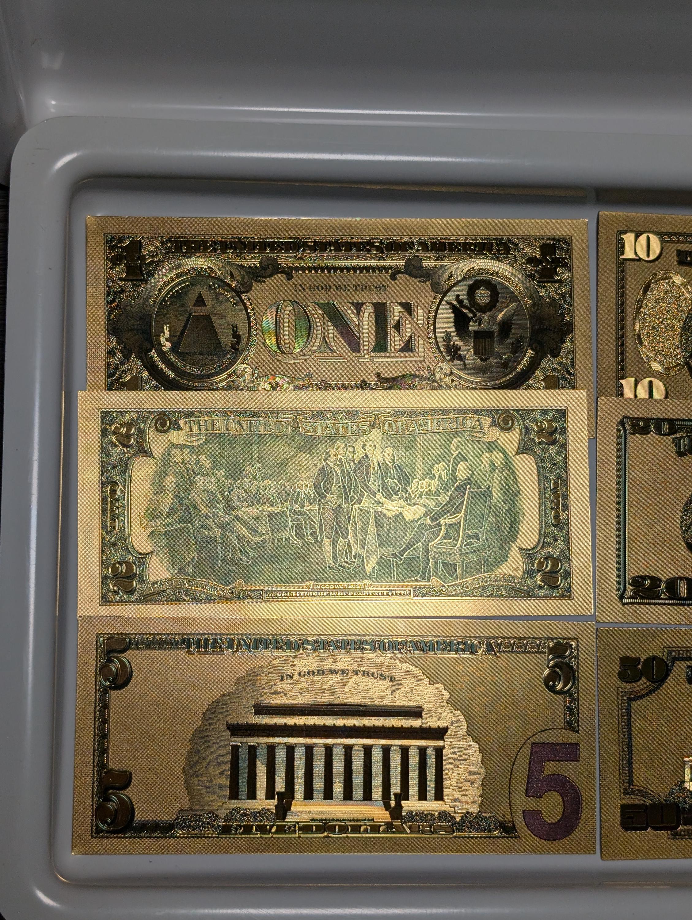 Customized Gold Foil Usa Dollar Banknote United States $100 Dollar
