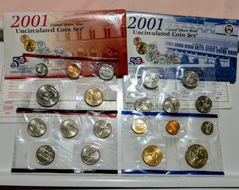 2001 U.S. Mint Uncirculated Coin Set: Philadelphia & Denver Mints (OGP)