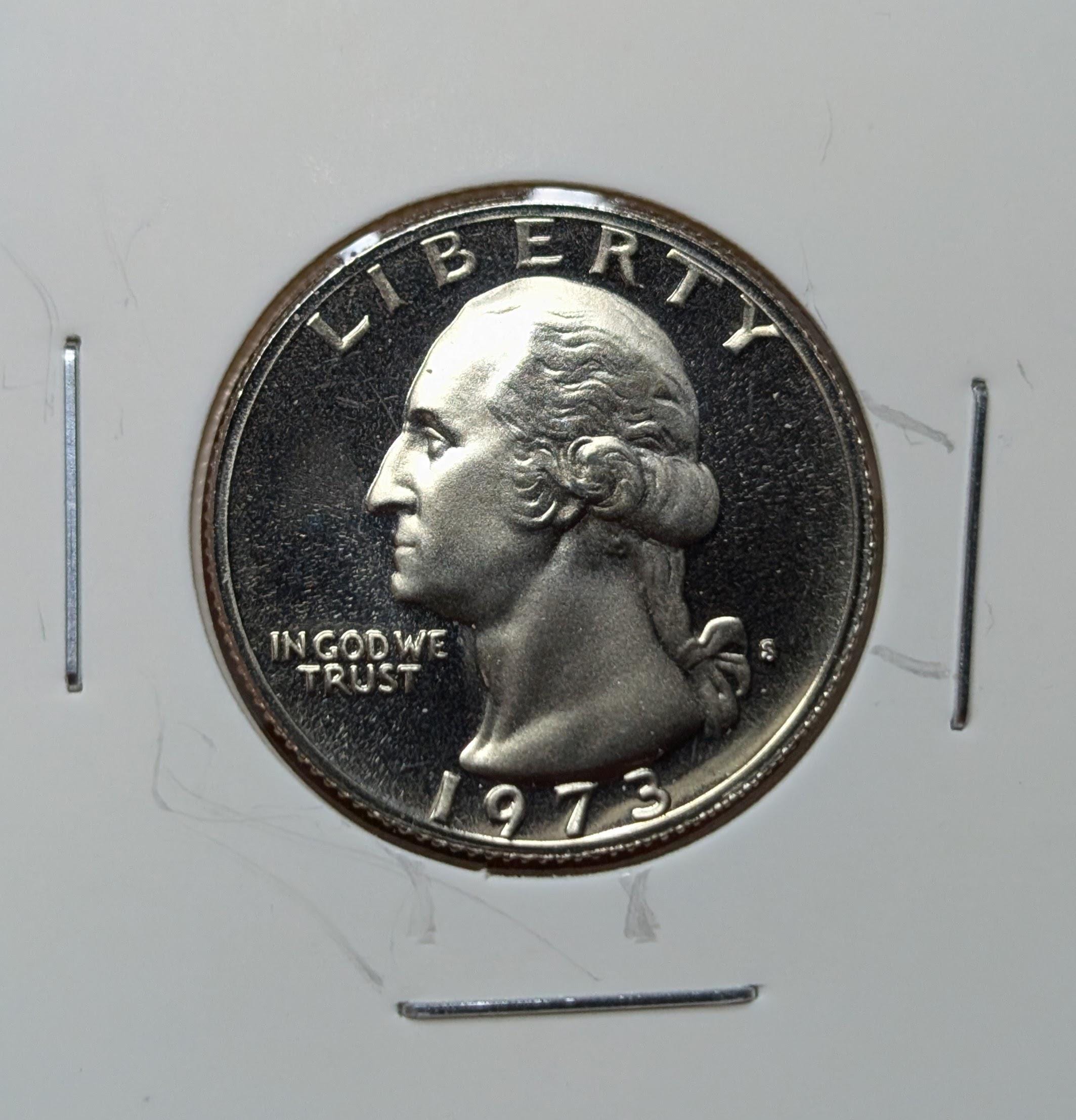 1973-S Proof Washington Quarter: Deep Cameo Collector Coin
