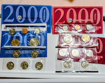2000 U.S. Mint Uncirculated Coin Set P & D Complete Original Mint Set