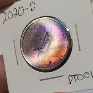 2020-D Maryland Innovation Dollar – Custom Hand-Toned Coin – Hubble Space Telescope Design - Unique collectible gift