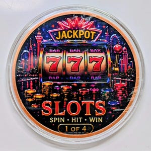 Lucky 777 Las Vegas Casino Copper Round 5 oz .999 Fine Copper | Rare Limited Mintage 1000 USA Made