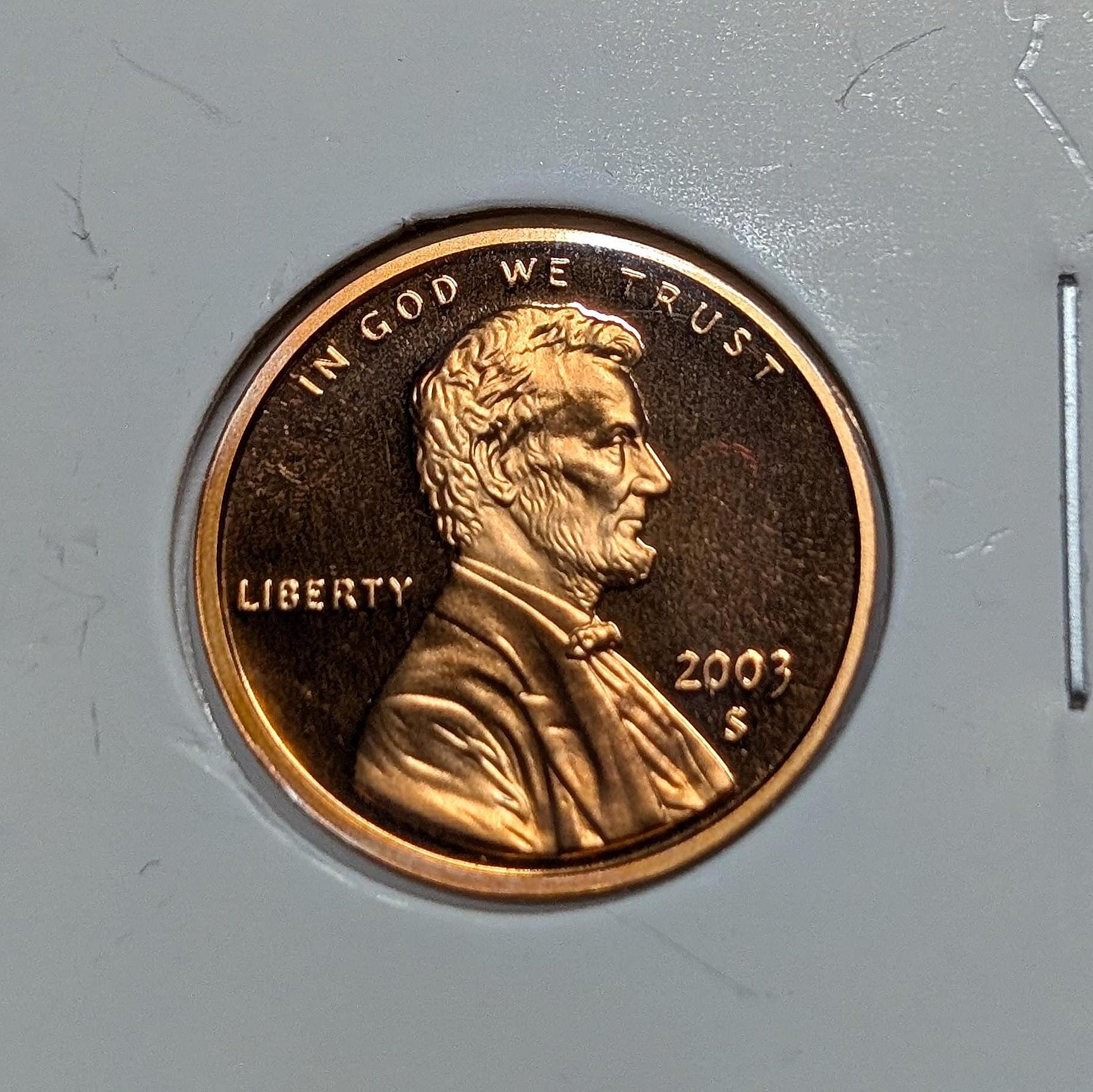 2003-S Lincoln Cent Proof – Deep Cameo – San Francisco Mint – Low Mintage Modern Proof Coin – Premium Collector Penny