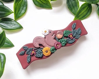 One dried flower hair clip, resin hair clip, long hair accessory, flower hair barrette, handmade dryed flower barrette, women hair clip