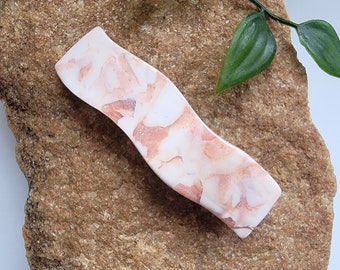 Polymer clay marble barrette, resin hair clip, handmade hair clip, long hair accessory, polymer clay hair barrette, polymer clay hair clip