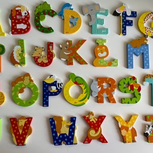 Wooden letters animal motif Sevi letters large selection new