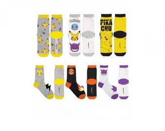 Pack de chaussettes Pokémon de 3 motifs différents NOUVEAU